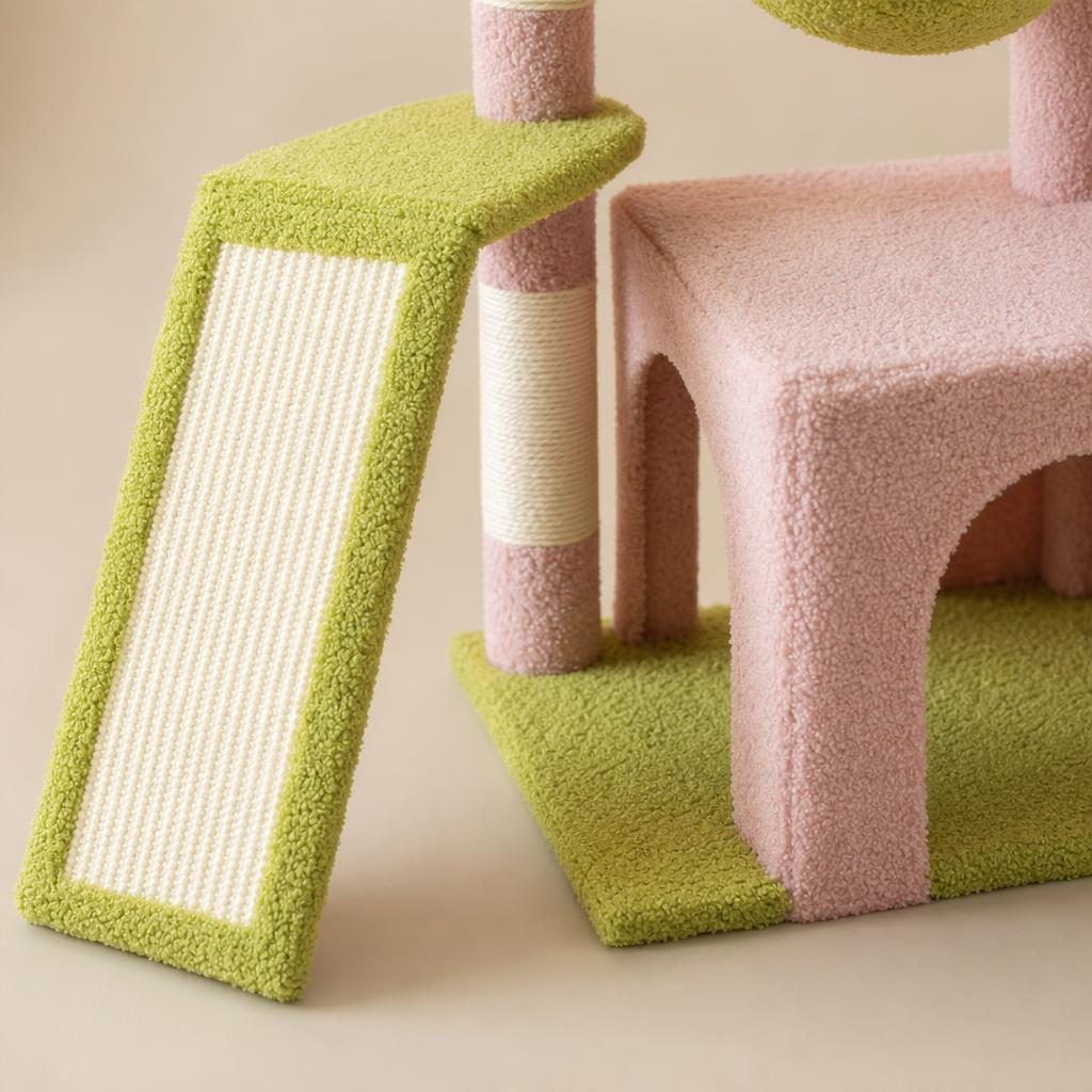 Détail de l'échelle à gratter et du condo