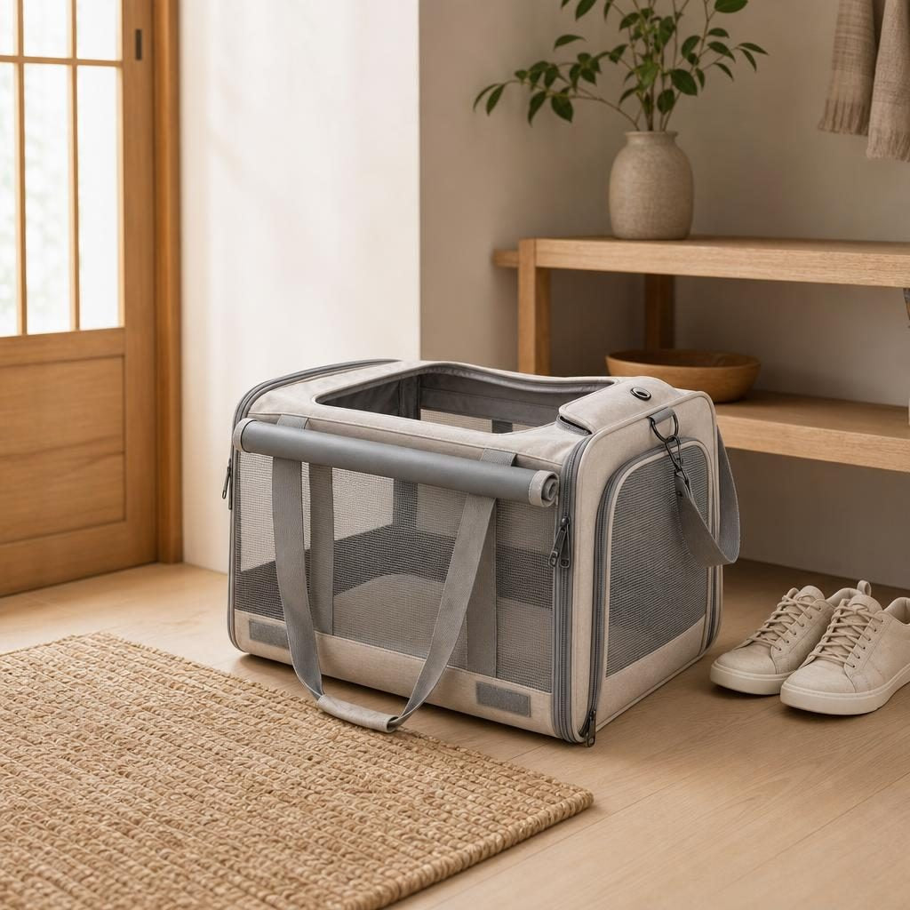 Sac Joséphine ouvert par le dessus dans une entrée